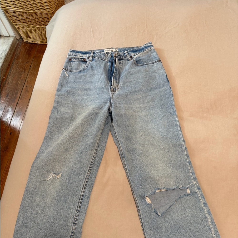 Abercrombie & Fitch Light Blue Straight Leg Jeans